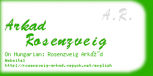 arkad rosenzveig business card